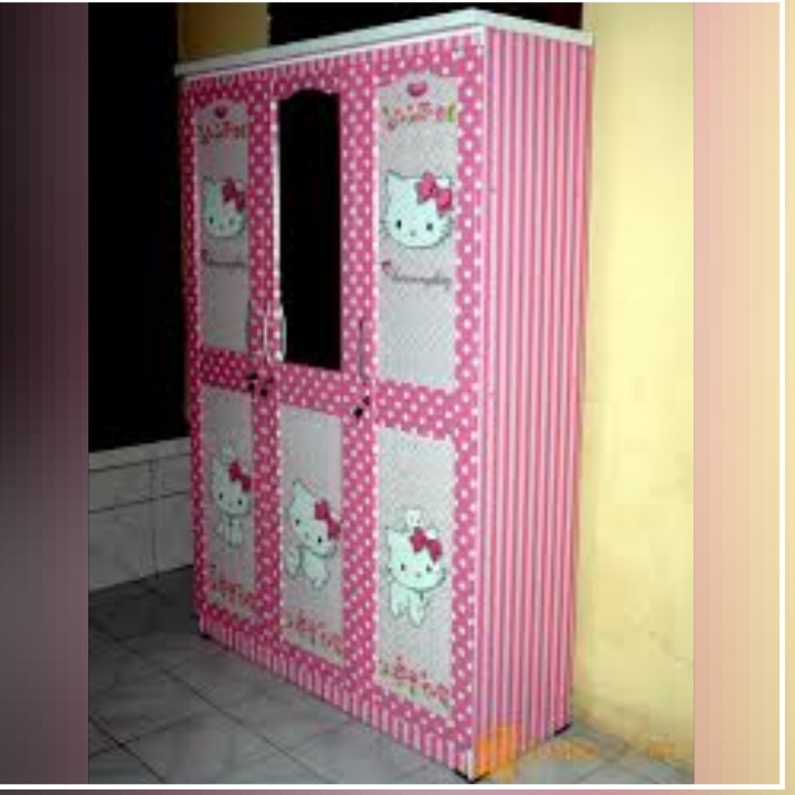 Lemari Pakaian 3 Pt Mestika Prabot Hello Kitty 3