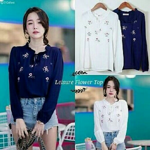 Leusure Flowers Top