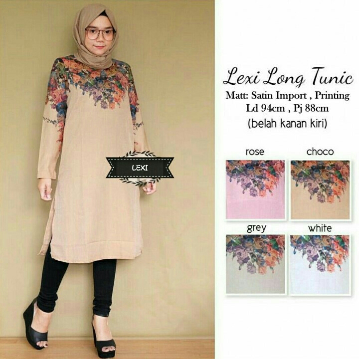 Lexi Long Tunik Choco