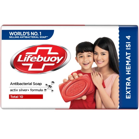 Lifebuoy Sabun Batang Total 10 Isi 4