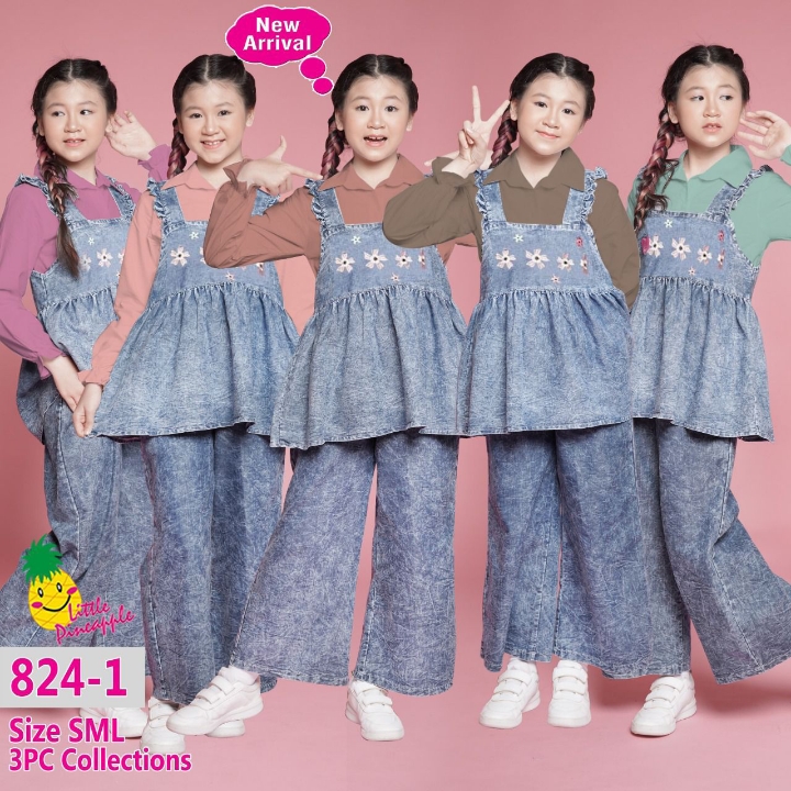 Little Pineaple Set Denim 3 Pcs