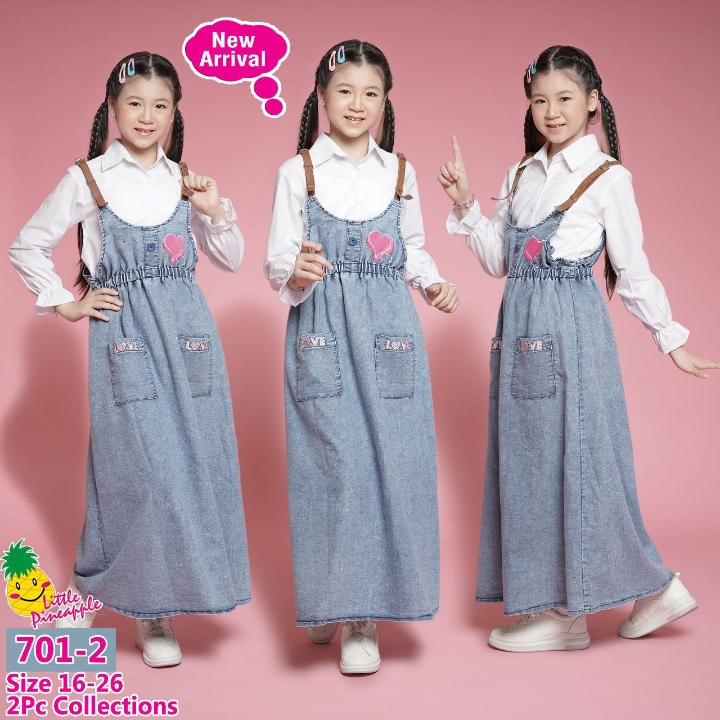 Little Pineaple Set Rok Denim Pocket