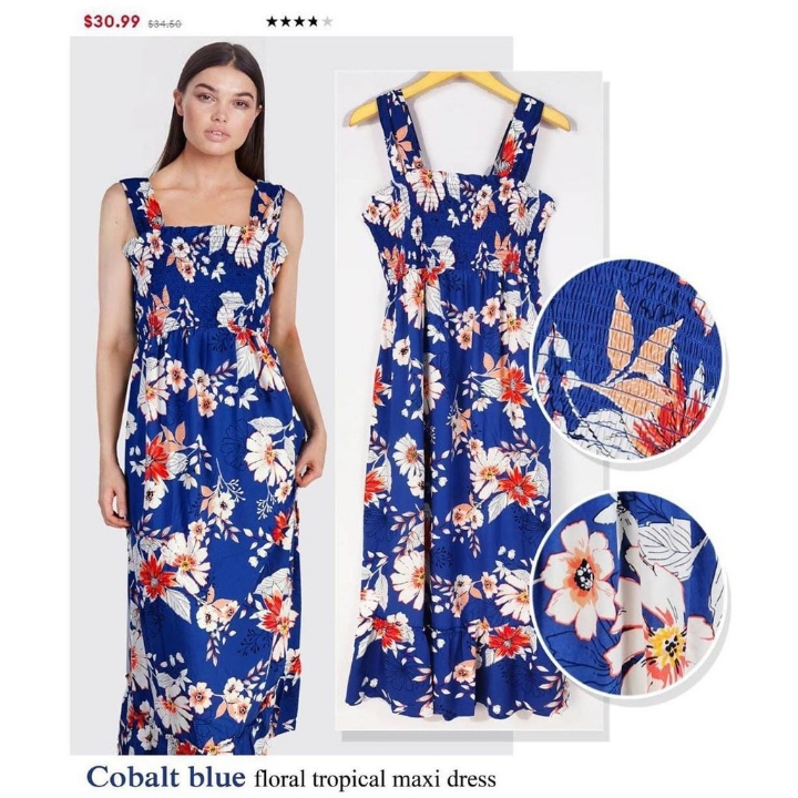 LongDress Isabell Blue Flower