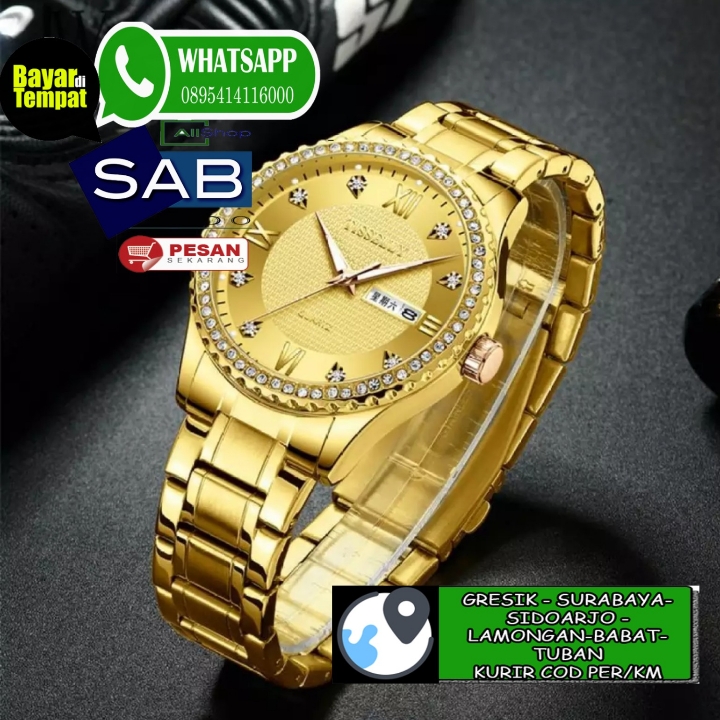 LouisWill Jam Tangan Pria Anti Air Gold