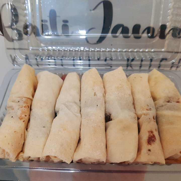 Lumpia Pisang Coklat Nuttela Keju Frozen Isi 7 