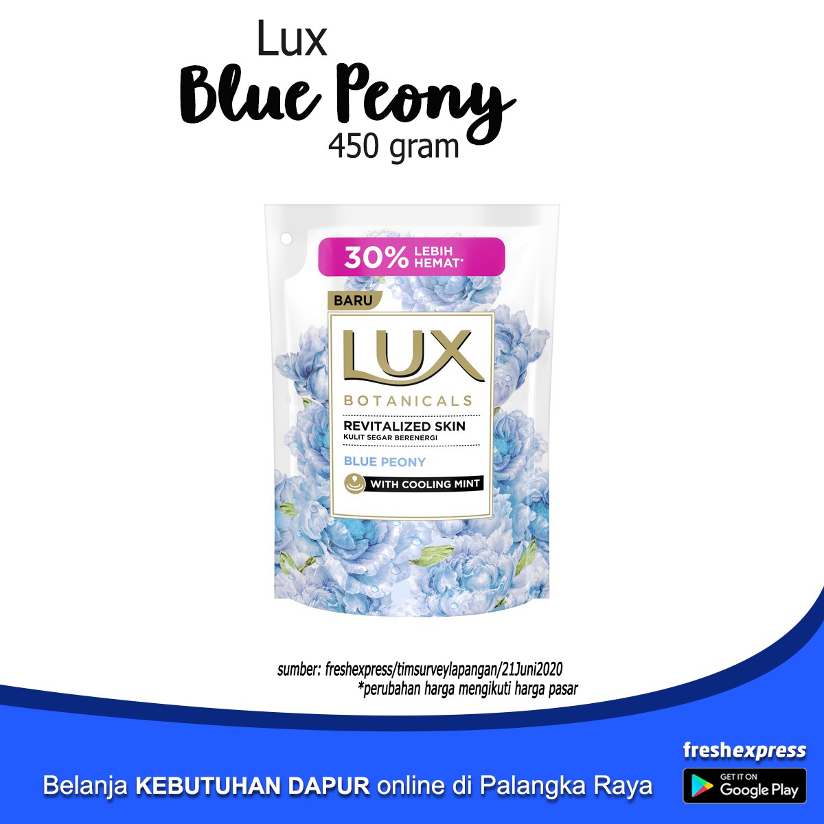 Lux Blue Peony 450 Gram