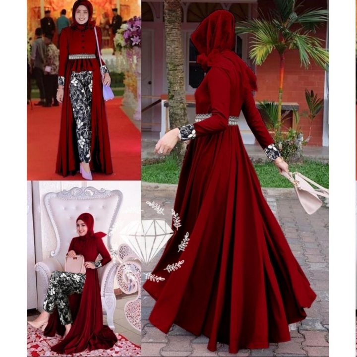 MAFAZA BATIK MAROON SET