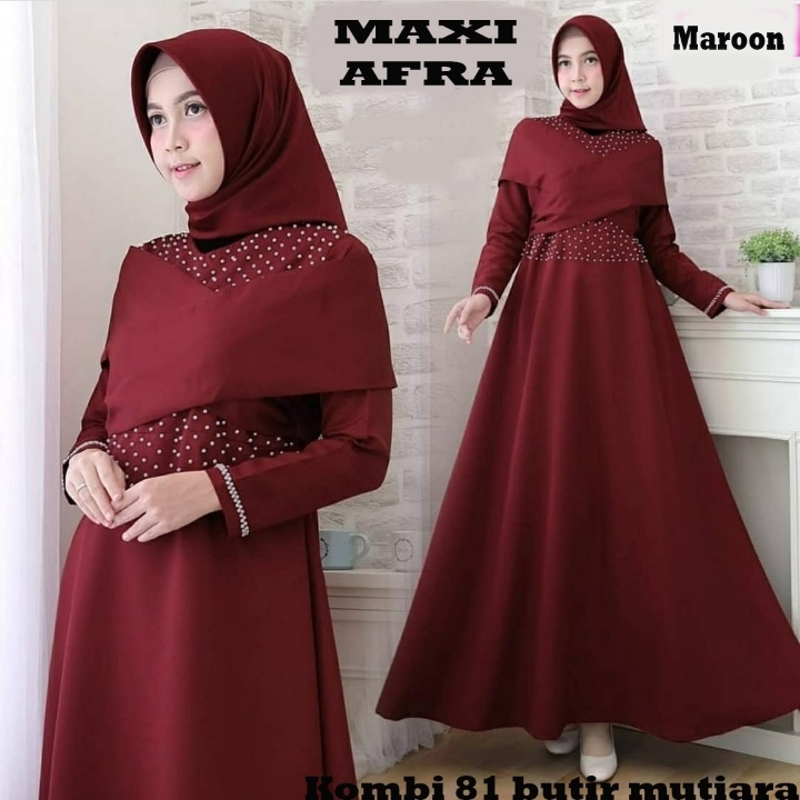 MAXI AFRA MAROON