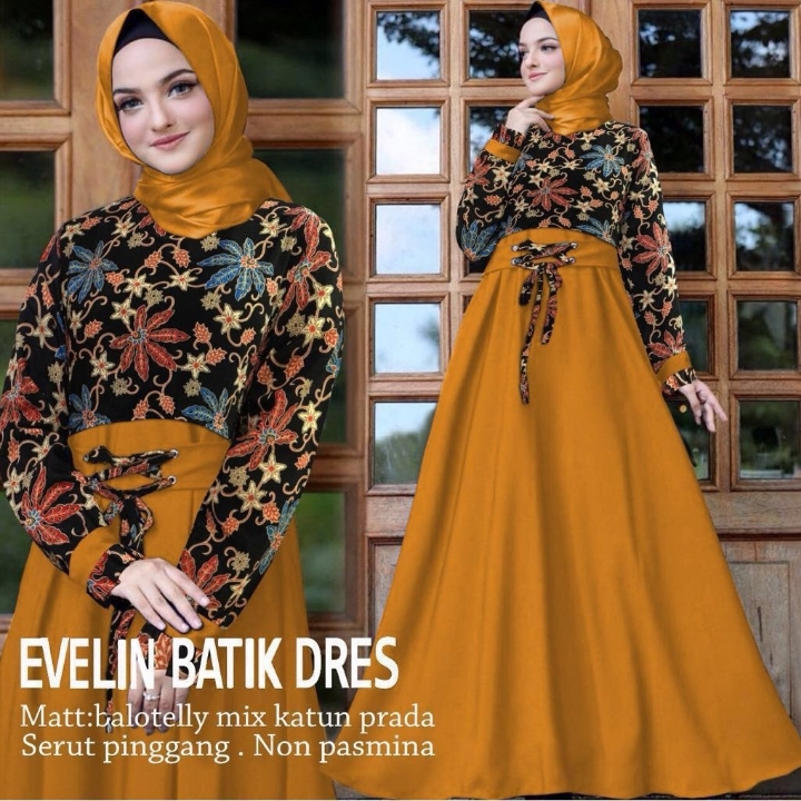 MAXI EVELYN BATIK MUSTARD