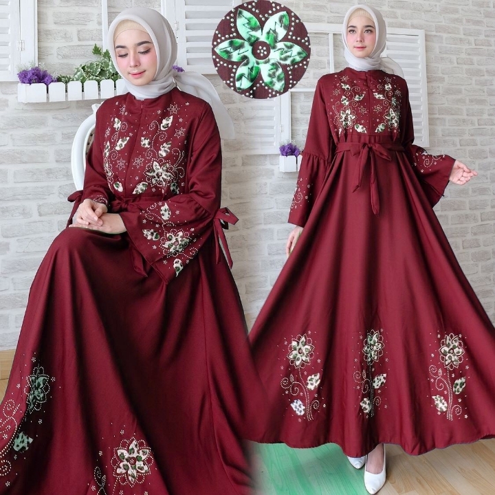 MAXI HOLA FLOWER MAROON