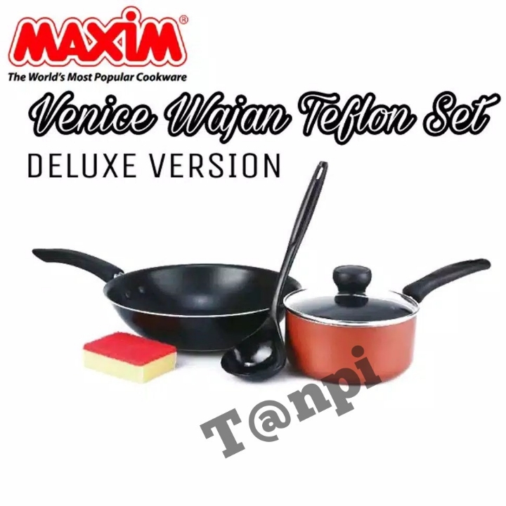MAXIM Venice Wajan Teflon Set Deluxe