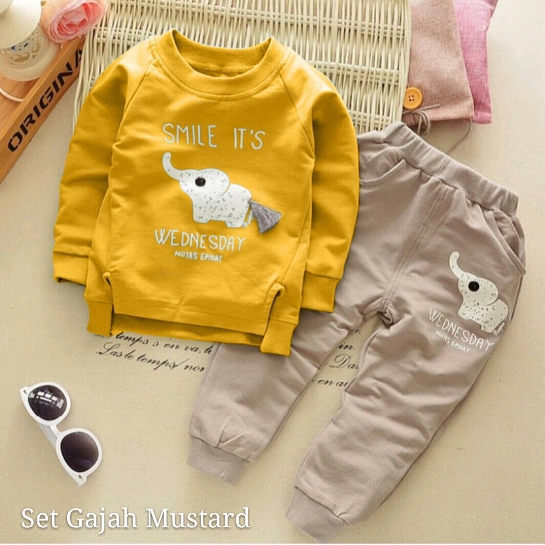 MC-KID SET GAJAH MUSTARD