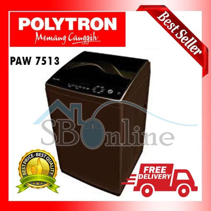 MESIN CUCI 1 TB TOP LOADING POLYTRON PAW-7513