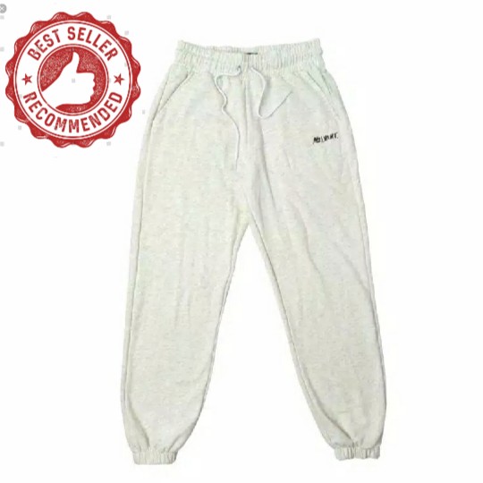 MFJ BILES WHITE MISTY - FRENCH TERRY JOGER PANTS