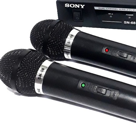 MICROPHONE SONY SN-68 MICROPHONE DOUBLE WIRELESS UHF MERK SONY PER UNI 2