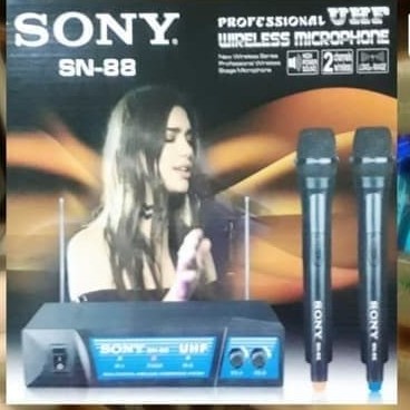 MICROPHONE SONY SN-88 MICROPHONE DOUBLE WIRELESS UHF MERK SONY PER UNI 2