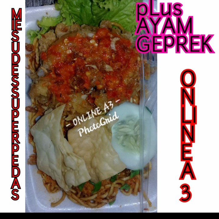 MIE SUDES PLUS AYAM GEPREK