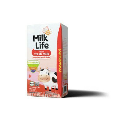 MILK LIFE UHT 125ml  Strawberry