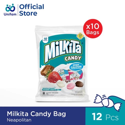 MILKITA CANDY NEAPOLITAN BAG PREMIUM PAKET 10 BAG