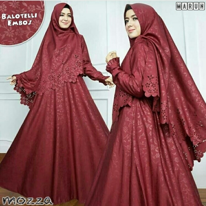 MOZZA MAROON SYARI SET