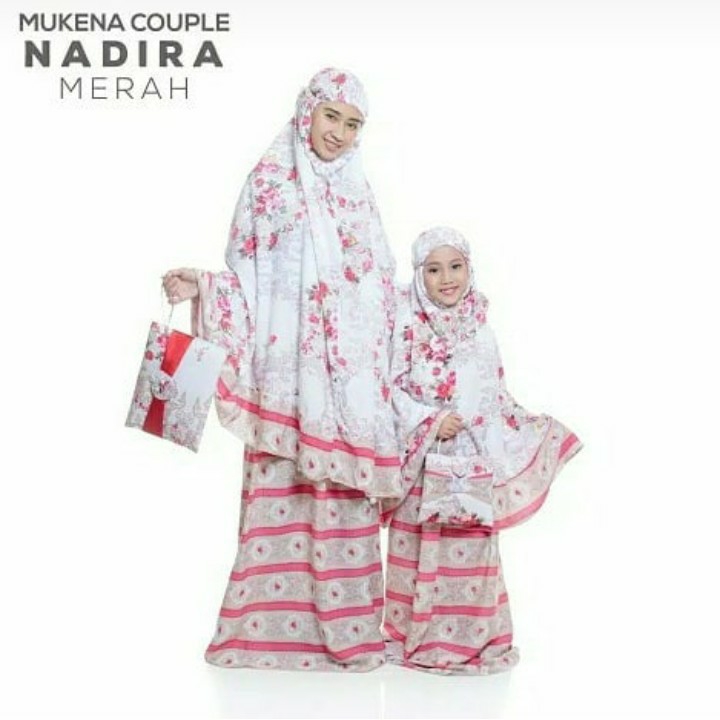 MUKENA COUPLE NADIRA - WARNA MERAH