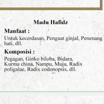 Madu Hafidz 2