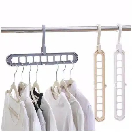 Magic Hanger Instan Gantungan Baju Lemari Pakaian Wonder Hanger 9 in 1 2