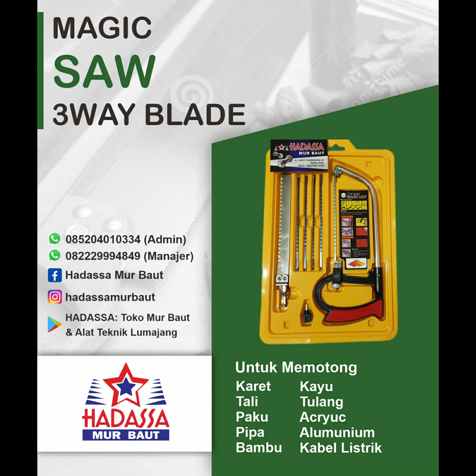 Magic Saw 3 Way Blade