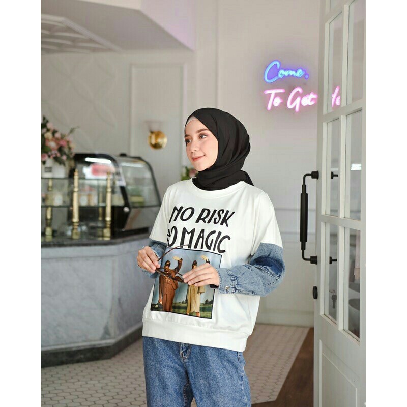 Magic risk  pakaian wanita  atasan wanita  sweater wanita  sweater 4