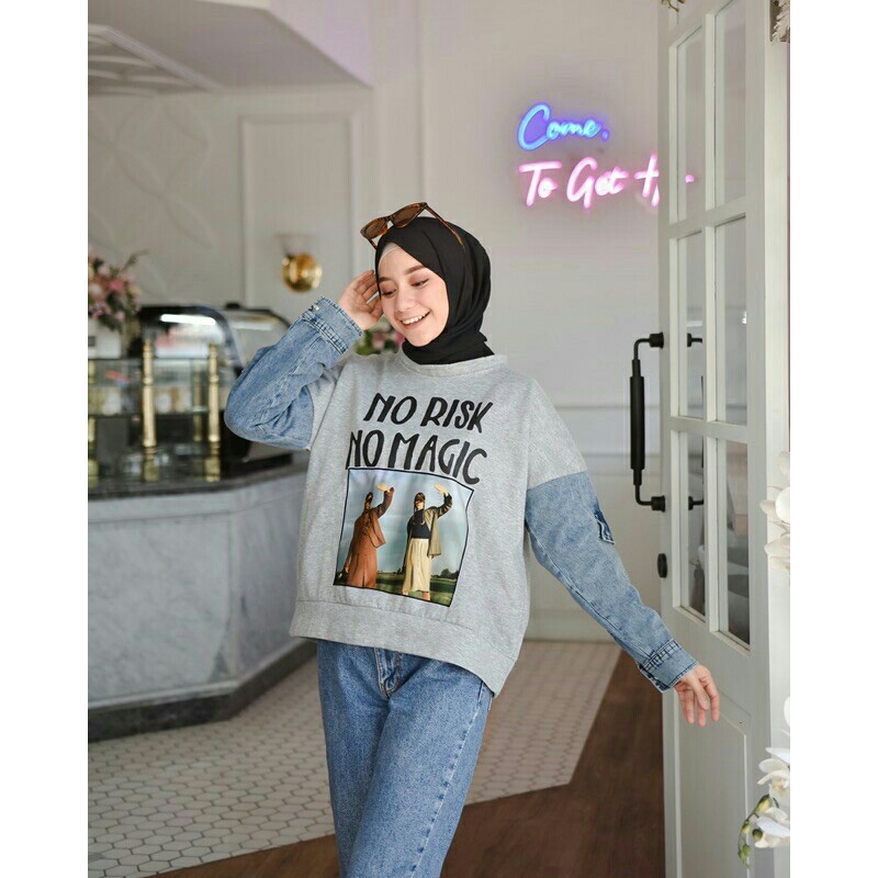 Magic risk  pakaian wanita  atasan wanita  sweater wanita  sweater 5