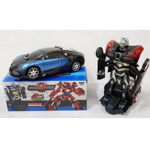 Mainan Mobil Robot Transformer Bugatti Veyron cars sport anak laki