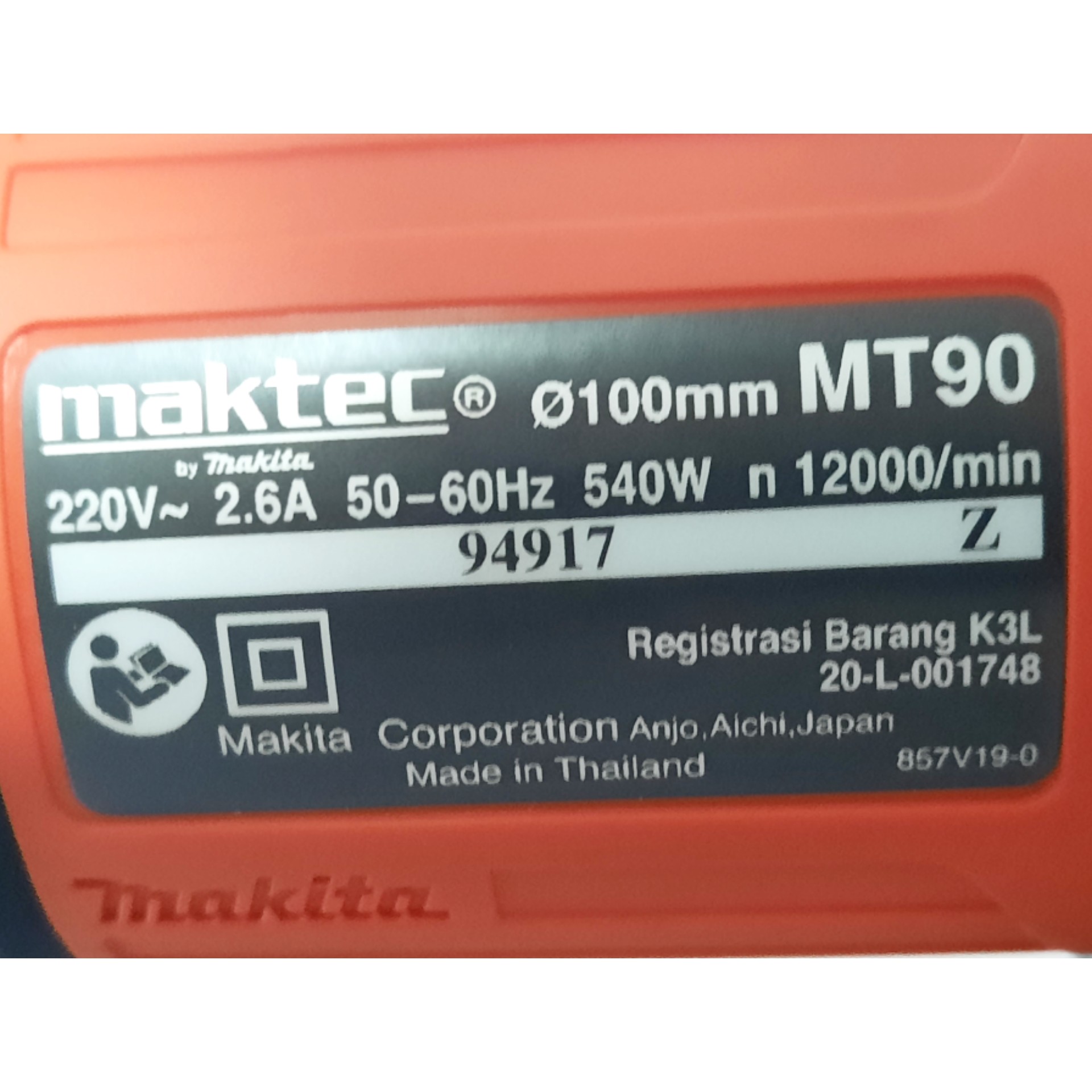 Mesin Gerinda Tangan Maktec MT90 5