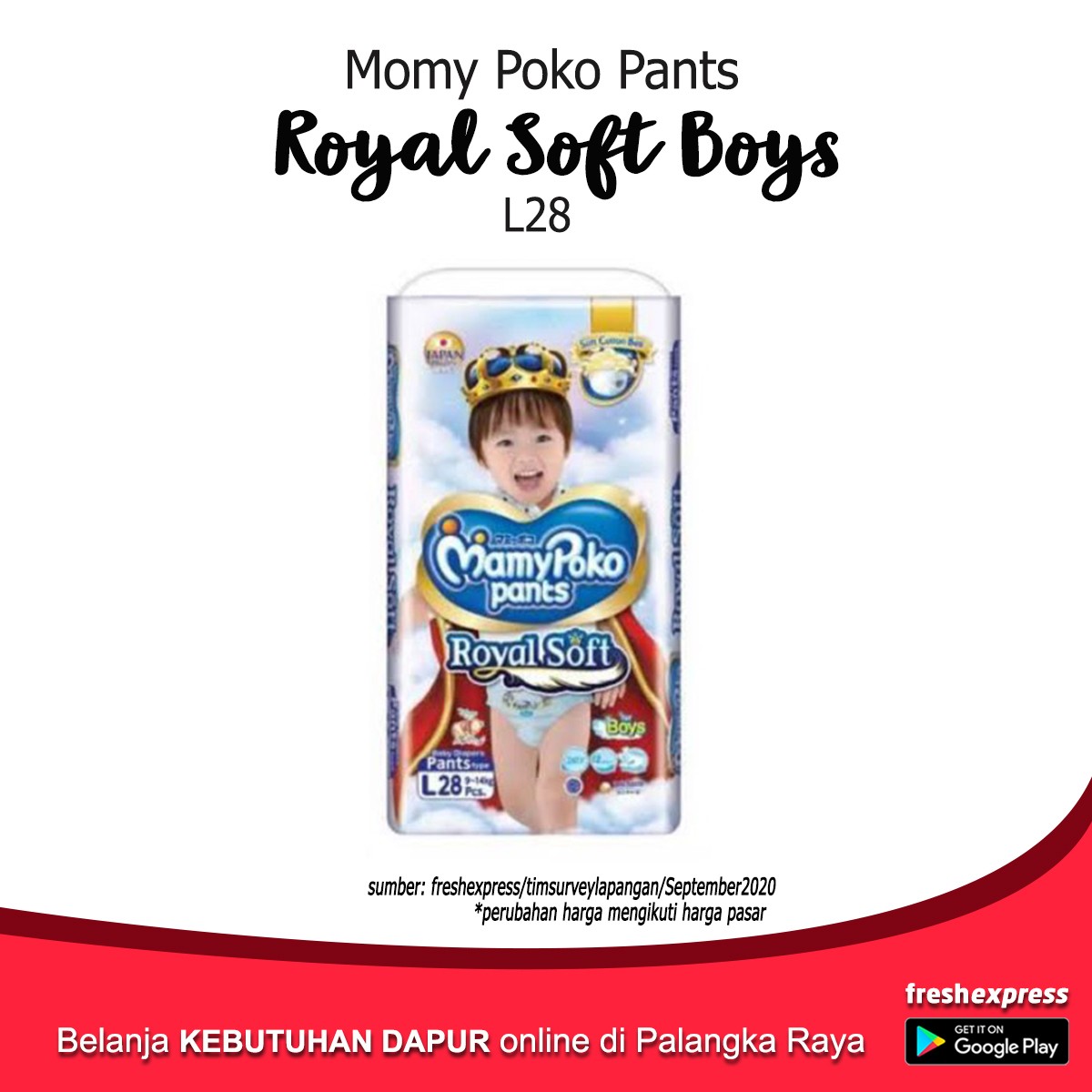 Mamy Poko Pants Rotal Soft Boys L28