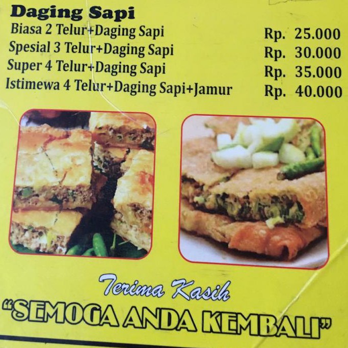 Martabak Mesir Daging Sapi