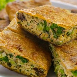 Martabak ayam - jamur