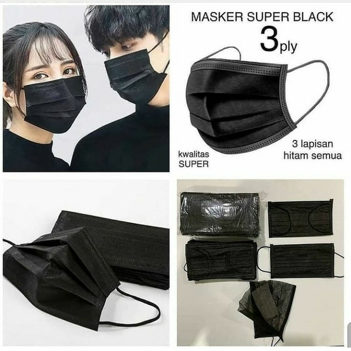 Masker Hitam Earloop