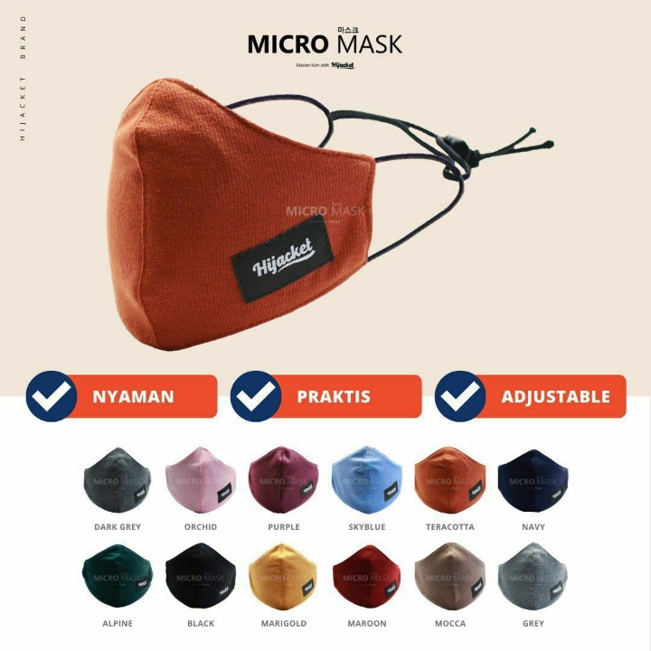 Masker Kain Double Layer Strap MICRO MASK Ori Hijacket