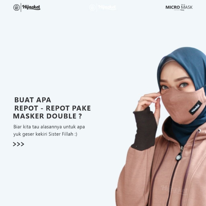 Masker Kain Double Layer Strap MICRO MASK Ori Hijacket 3