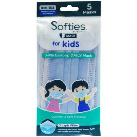 Softies Anak Masker 3Ply 5S - Kesehatan