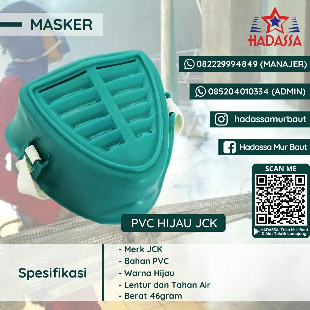 Masker PVC Hijau JCK