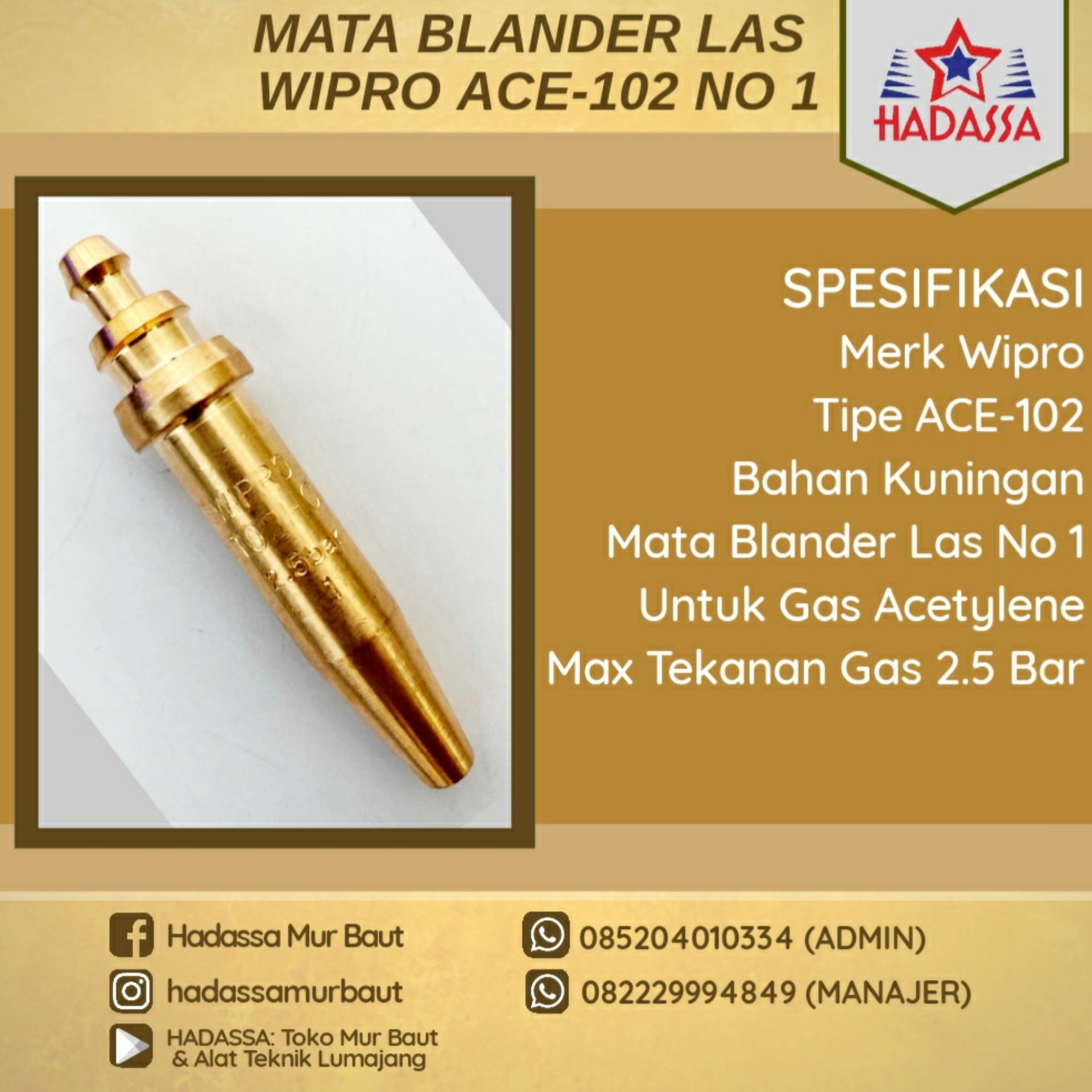 Mata Blander Las Wipro ACE-102 NO 1