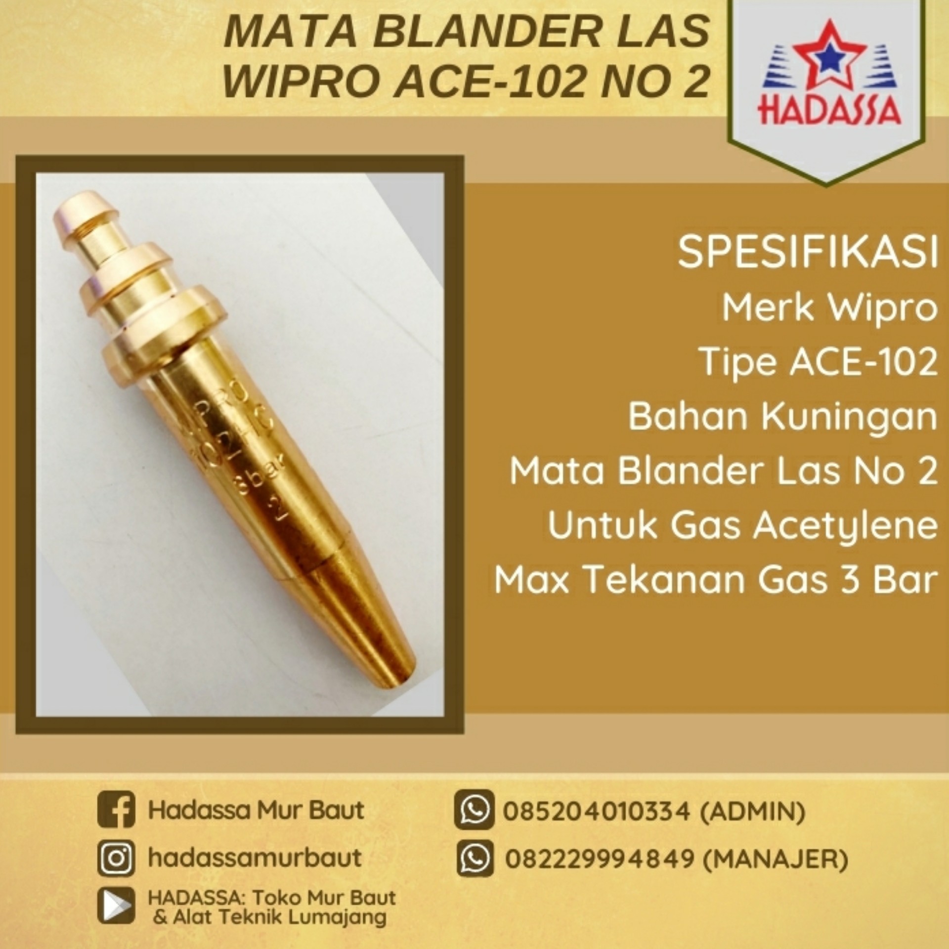 Mata Blander Las Wipro ACE-102 NO 2