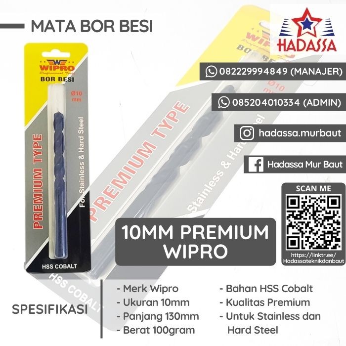 Mata Bor Besi 10mm Premium Wipro