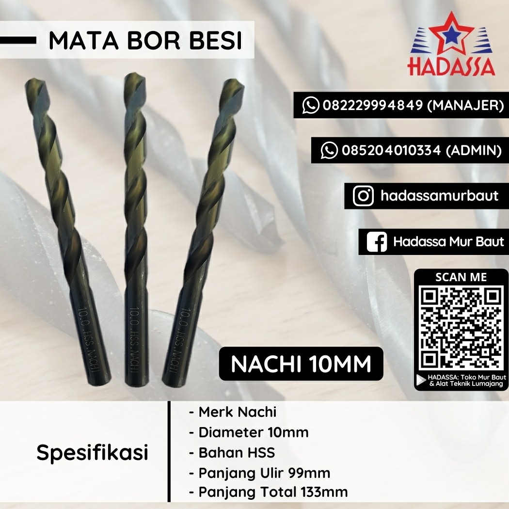 Mata Bor Besi Nachi 10mm