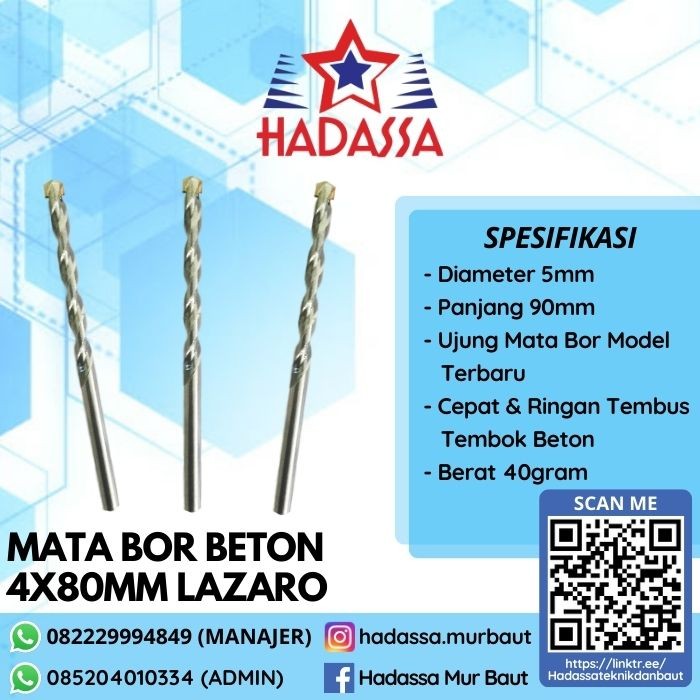 Mata Bor Beton 5x90mm Lazaro