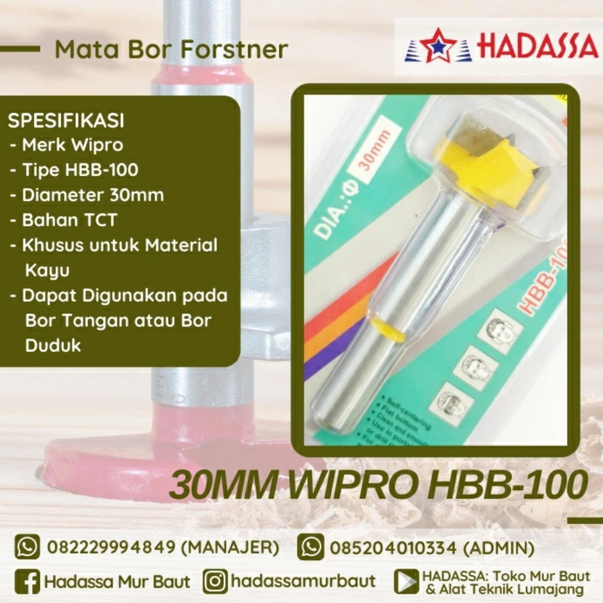 Mata Bor Forstner 30mm Wipro HBB-100