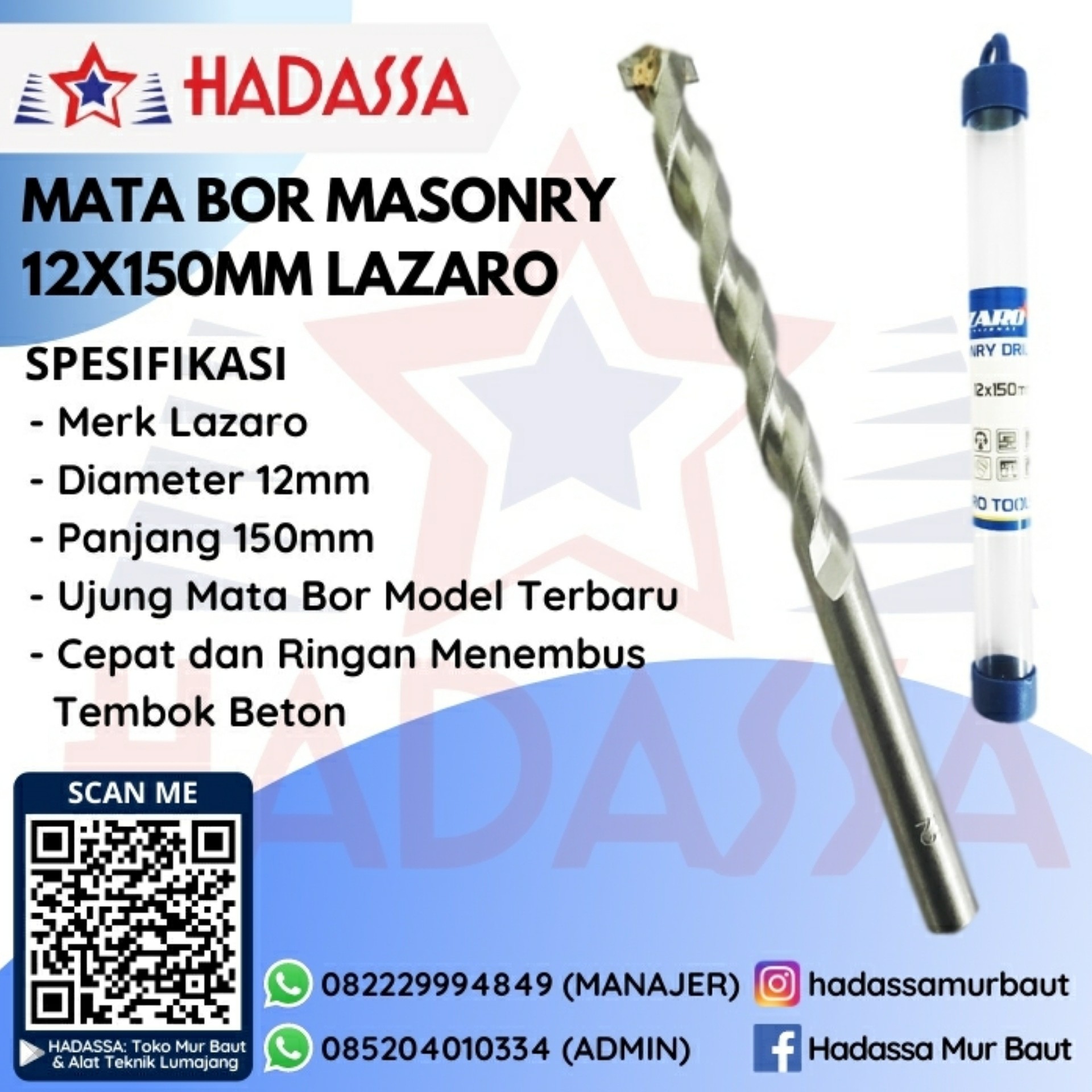 Mata Bor Masonry 12x150mm Lazaro