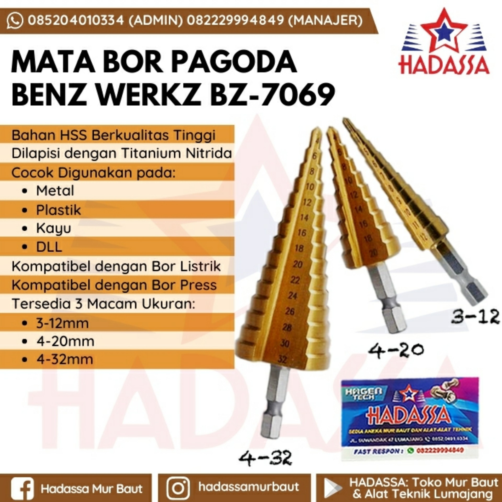 Mata Bor Pagoda Benz Werkz BZ-7069