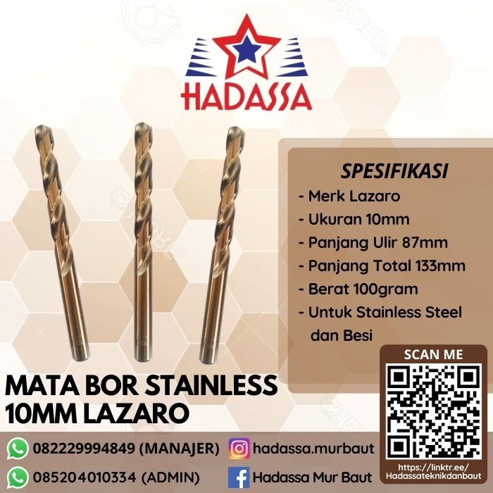 Mata Bor Stainless 10mm Lazaro