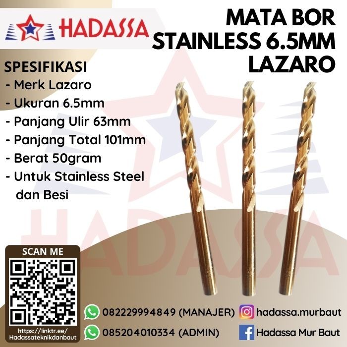 Mata Bor Stainless 6koma5mm Lazaro